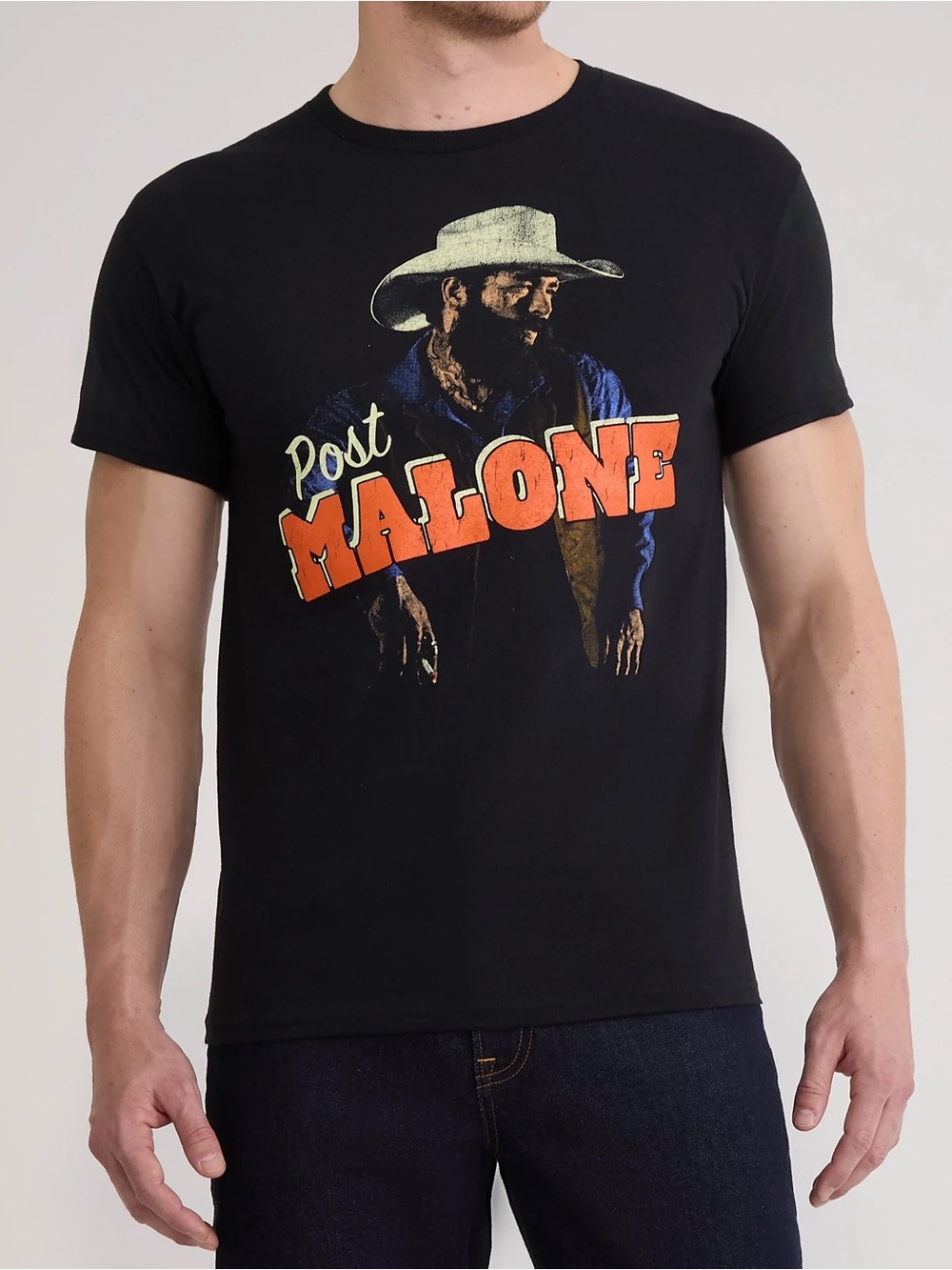 Post Malone Graphic Tee - Black with Orange Logo